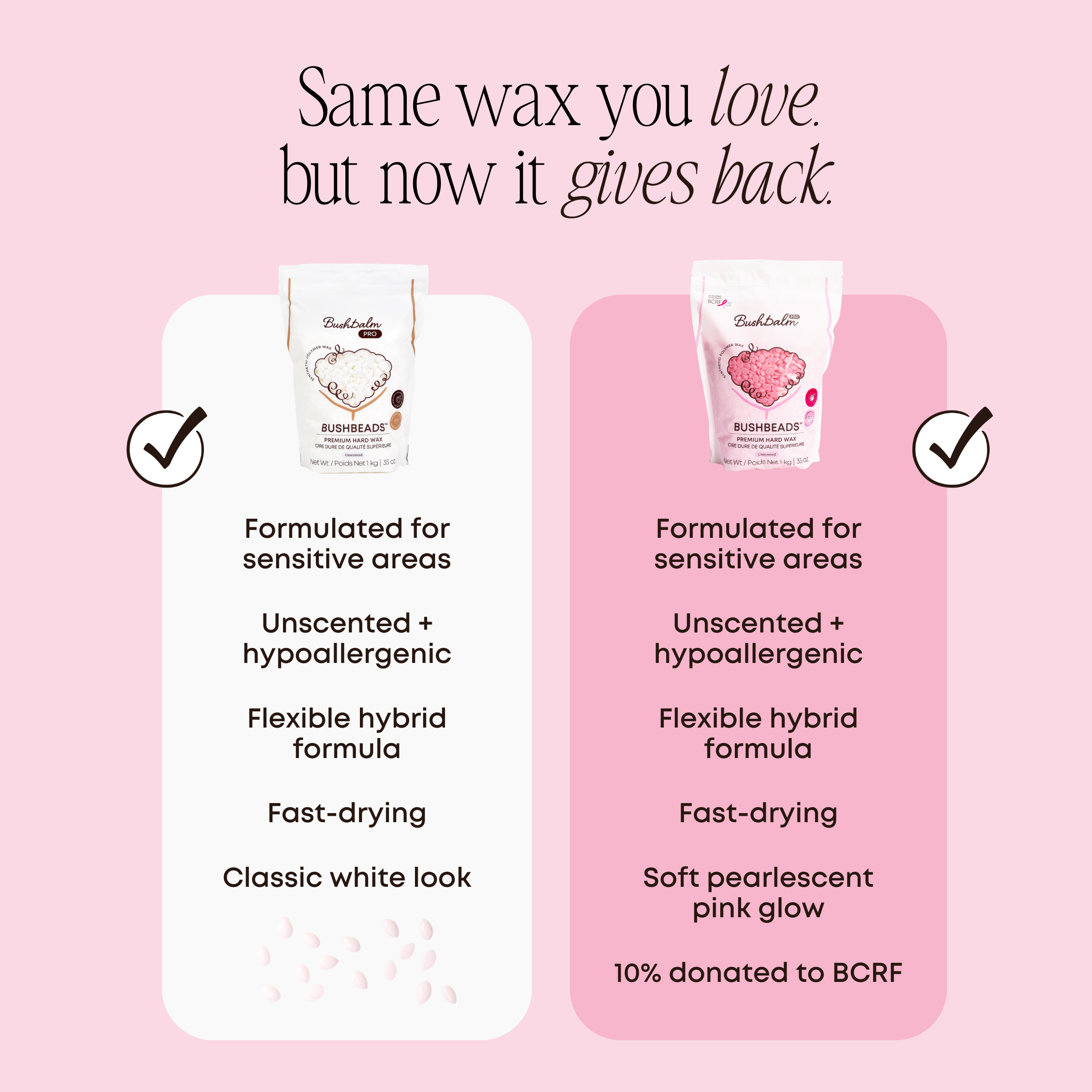 Pink Bushbeads Premium Hard Wax