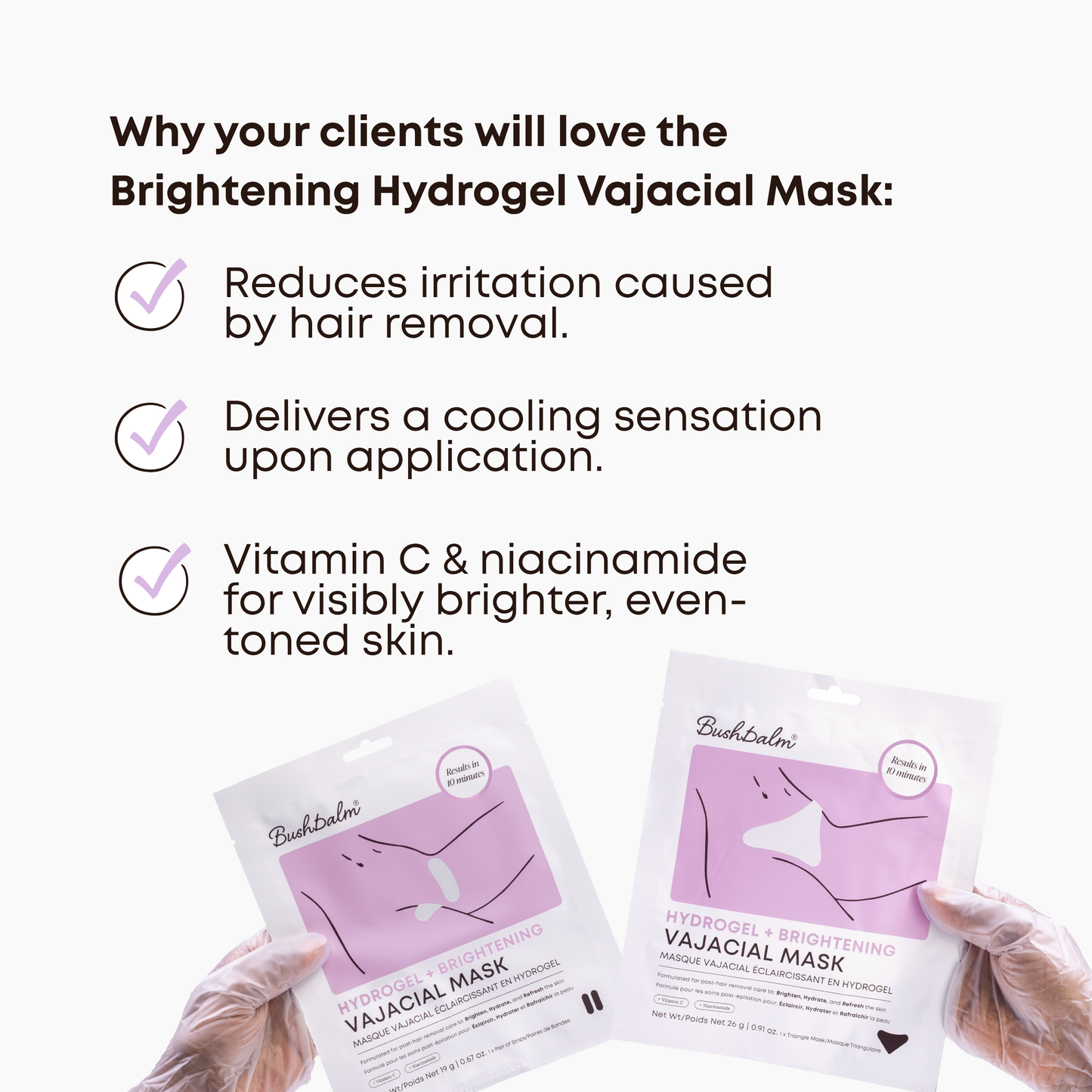 Brightening Hydrogel Vajacial Mask Set - Backbar