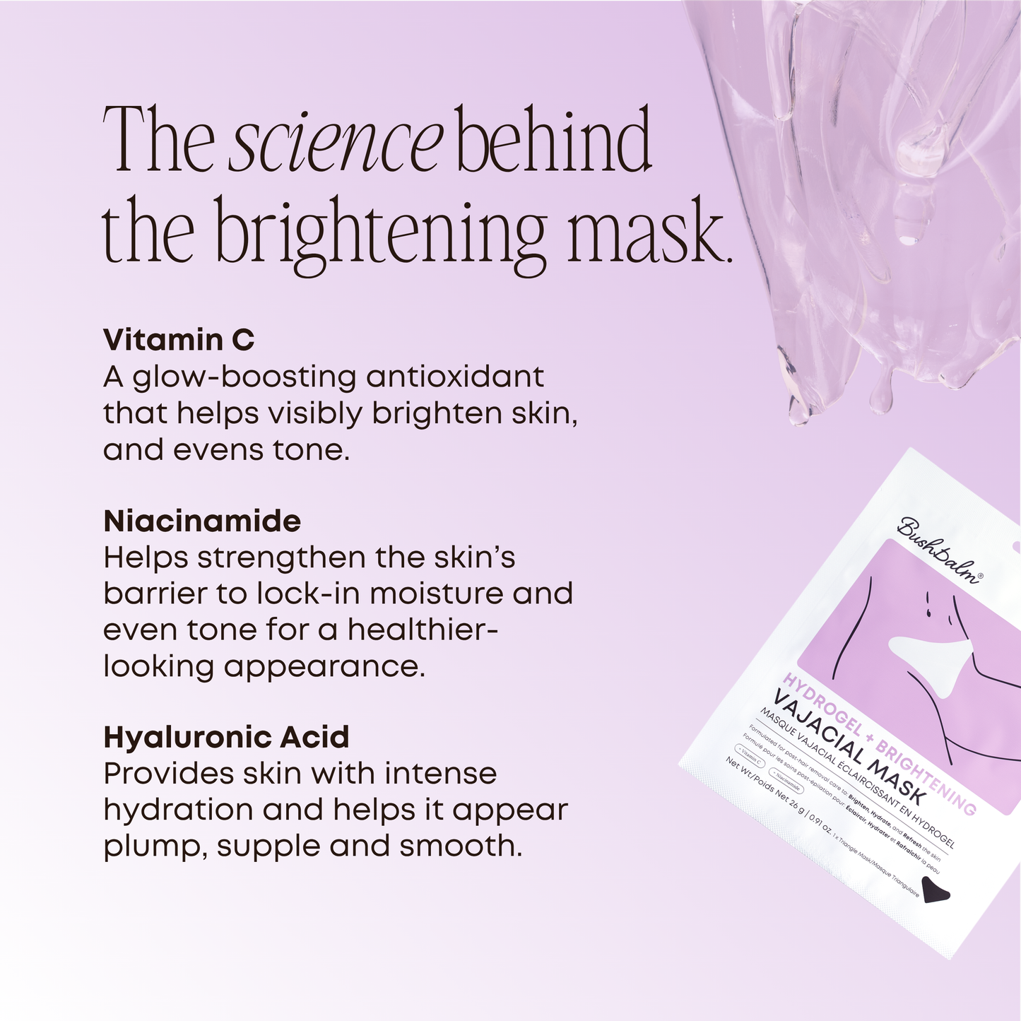 Brightening Hydrogel Vajacial Triangle Mask