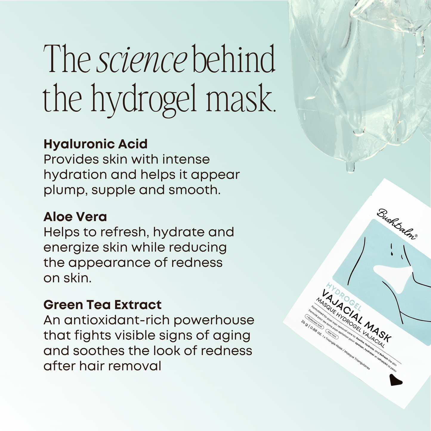 Hydrogel Vajacial Triangle Mask - Backbar