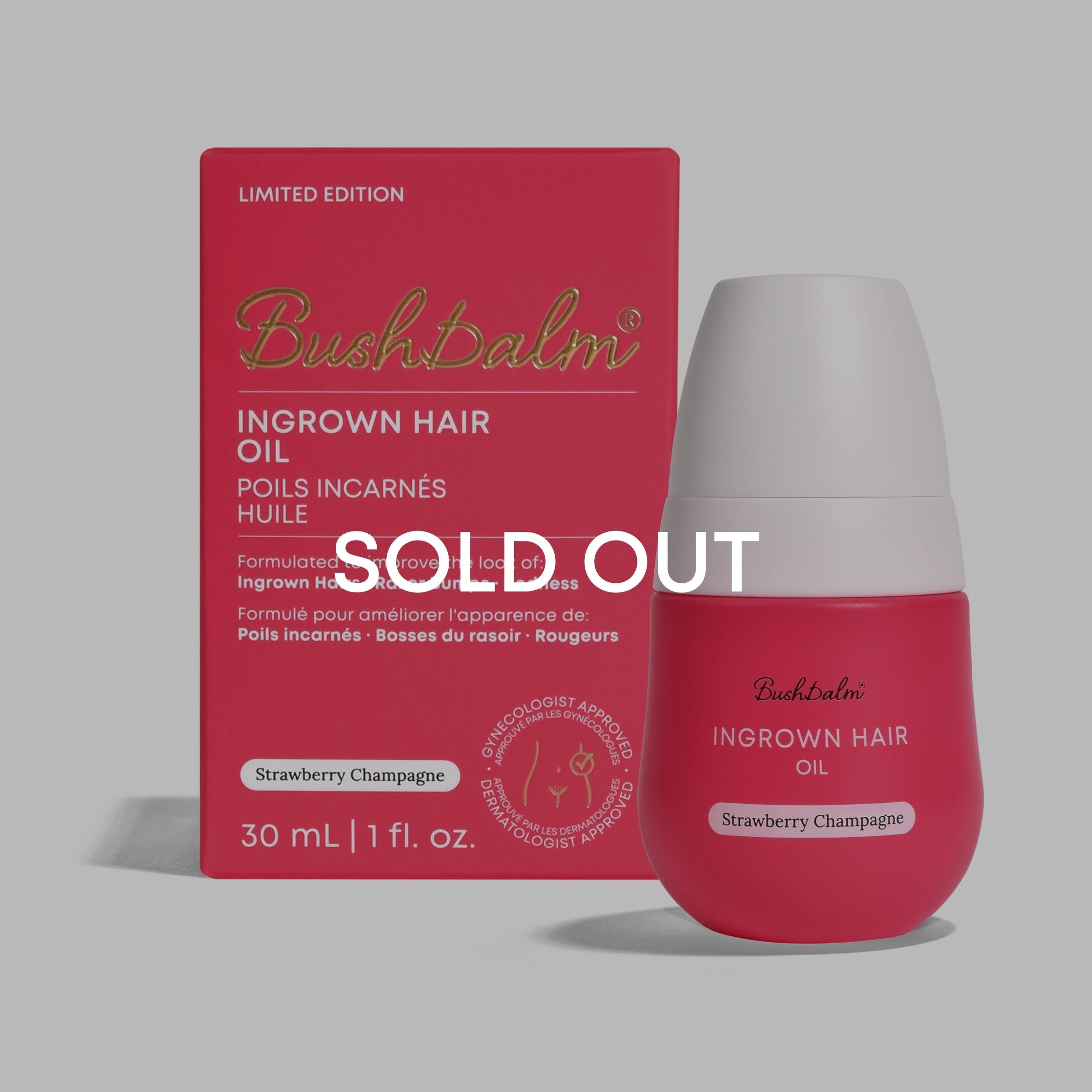 Bushbalm Strawberry Champagne Ingrown Hair Oil (30ml) - Limited edition
